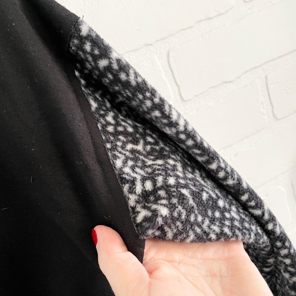 Anthropologie x Sandwich_ Fleece Sweater Pocket Blokecore Abstract print Black M - Picture 10 of 11